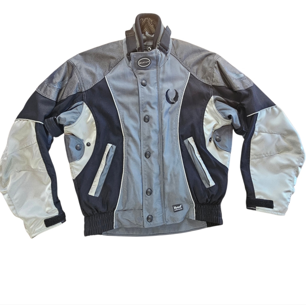 BELSTAFF Men's Gray & Black Motorcycle Jacket With Removable Liner Jacket